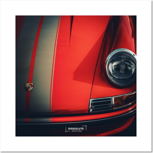 Shadow Red Porsche Wall Art by Detailed Depictions 